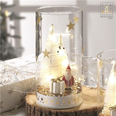BICCHIERE LED SANTA CLAUS H.18