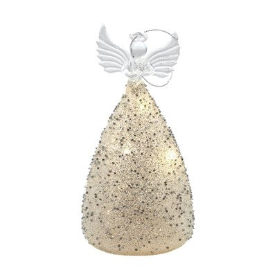 ANGELO LED IN VETRO H.15 COL.ARGENTO