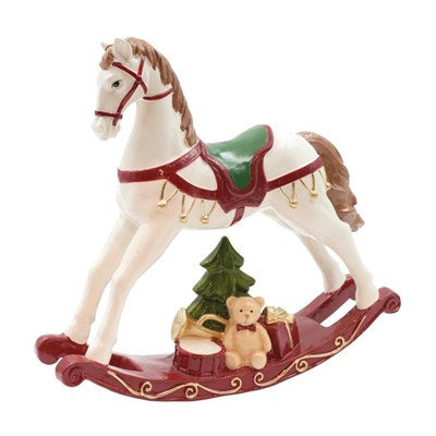 CAVALLO A DONDOLO IN RESINA H.26,5