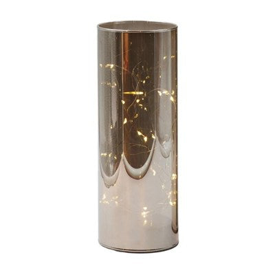 BICCHIERE LED IN VETRO H.25
