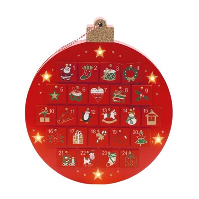 CALENDARIO AVVENTO LED IN LEGNO H.34,5