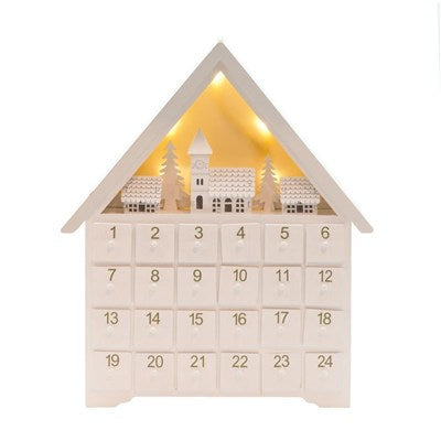 CALENDARIO AVVENTO LED IN LEGNO 26X34H