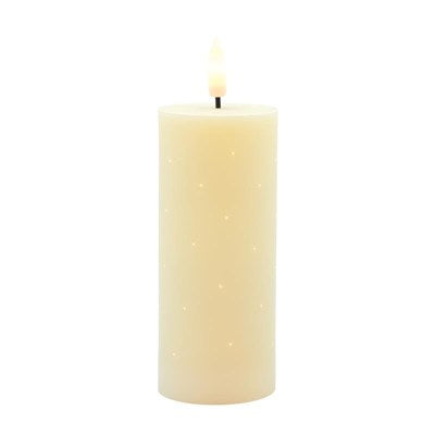 CANDELA LED IN PLASTICA H.15 COL.AVORIO