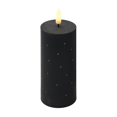 CANDELA LED IN PLASTICA H.15 COL.NERO
