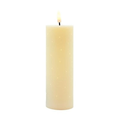 CANDELA LED IN PLASTICA H.19 COL.AVORIO