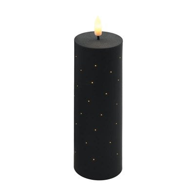 CANDELA LED IN PLASTICA H.19 COL.NERO