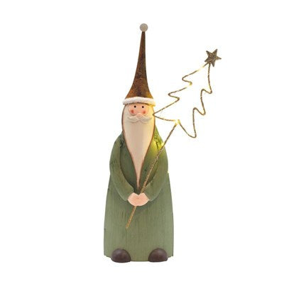 BABBO NATALE LED IN METALLO H.31,5