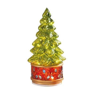 ABETE LED ROTANTE IN VETRO H.27,5 COL.VERDE