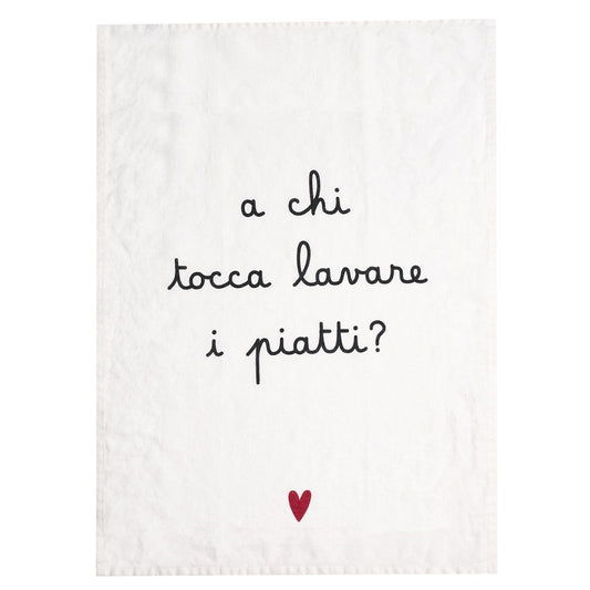 CANOVACCIO 50X70CM A CHI TOCCA LAVARE I PIATTI