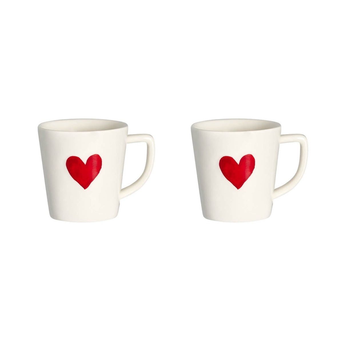 SET 2 TAZZE ESPRESSO CUORE ROSSO