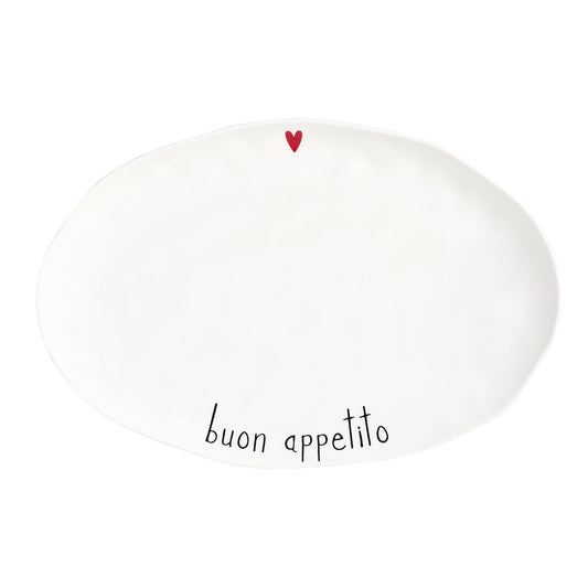 PIATTO OVALE BUON APPETITO 36.6 X 24.5CM