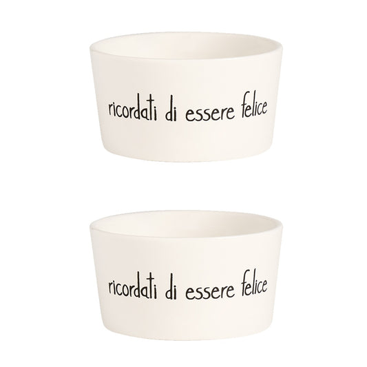 SET 2 COPPETTE RICORDATI DI ESSERE FELICE