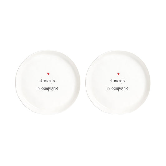 SET 2 PIATTI DESSERT SI MANGIA IN COMPAGNIA
