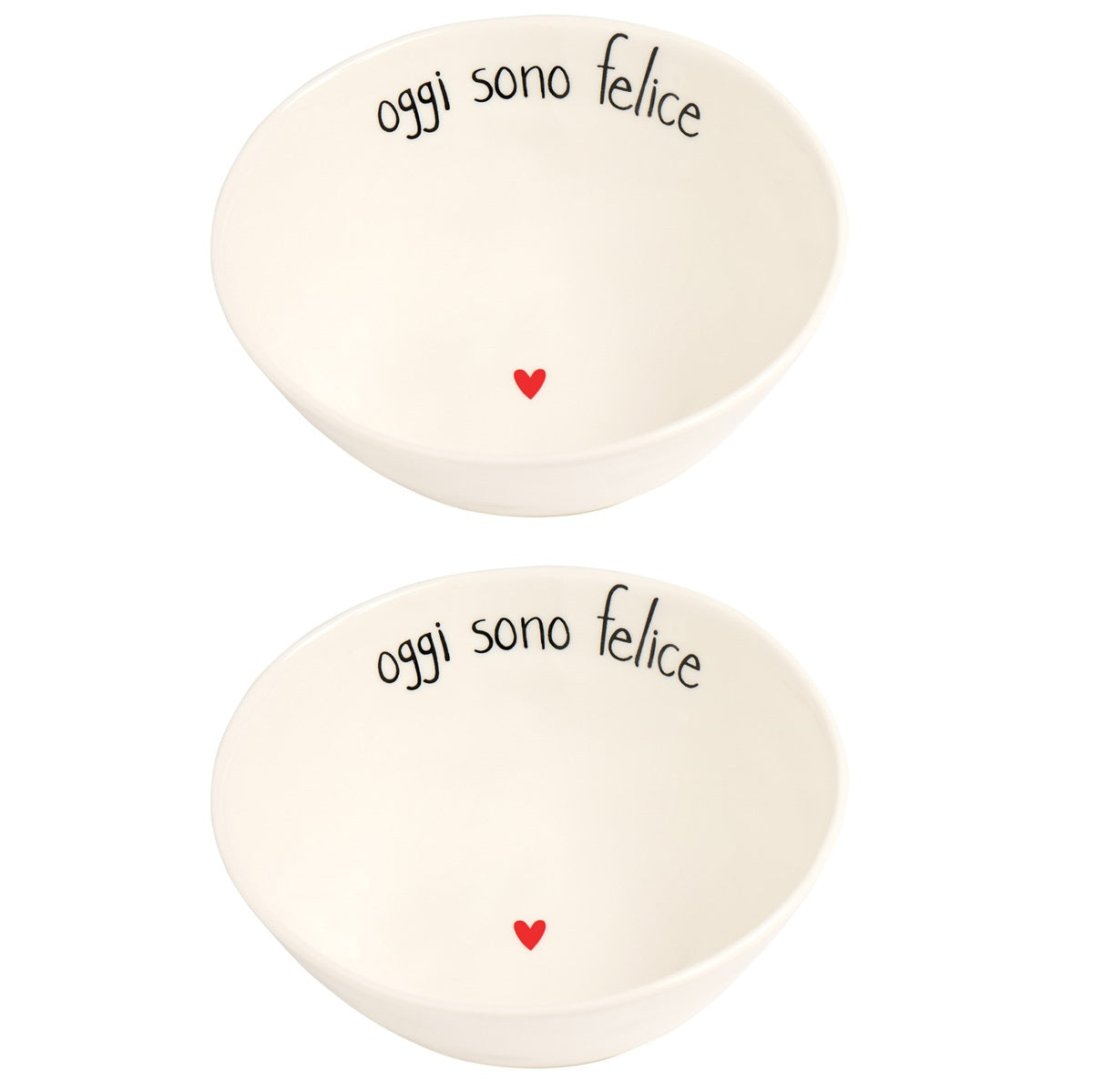 SET 2 COPPETTE D15.5X6.3 OGGI SONO FELICE