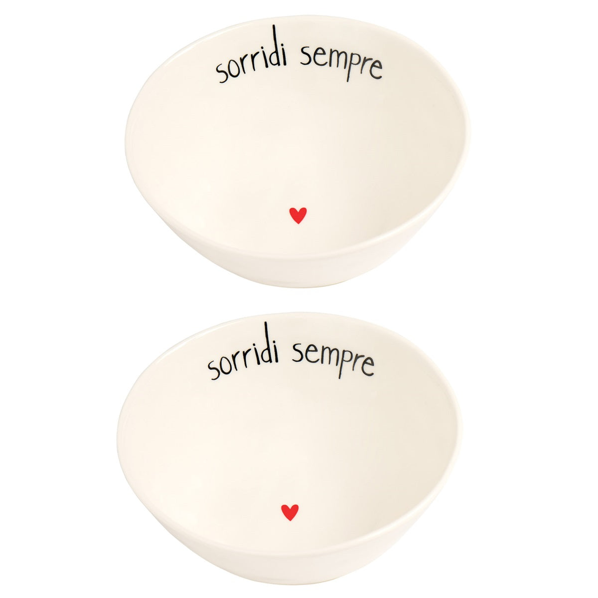 SET 2 COPPETTE D15.5X6.3 SORRIDI SEMPRE