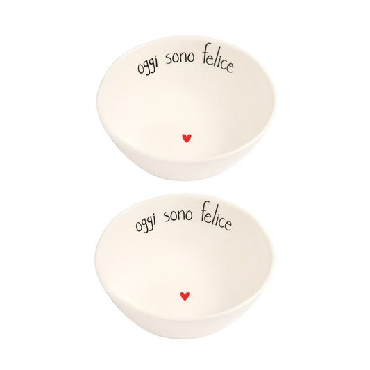 SET 2 COPPETTE D12.6X5 OGGI SONO FELICE