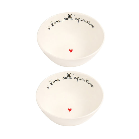 SET 2 COPPETTE D12.6X5 E' L'ORA DELL'APERITIVO