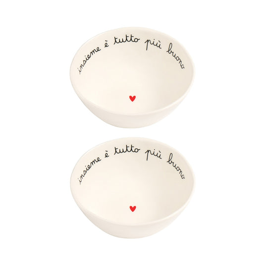 SET 2 COPPETTE D12.6X5 INSIEME E' TUTTO PIU' BUONO