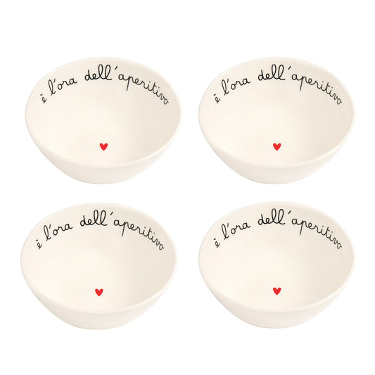 SET 4 COPPETTE D10.5X4 E' L'ORA DELL'APERITIVO