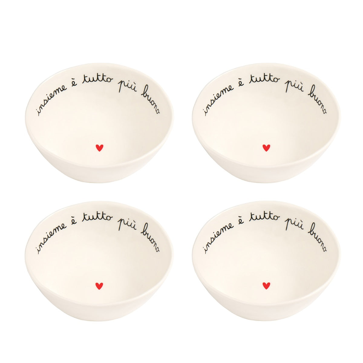 SET 4 COPPETTE D10.5X4 INSIEME E' TUTTO PIU' BUONO