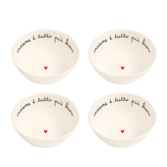 SET 4 COPPETTE D10.5X4 INSIEME E' TUTTO PIU' BUONO