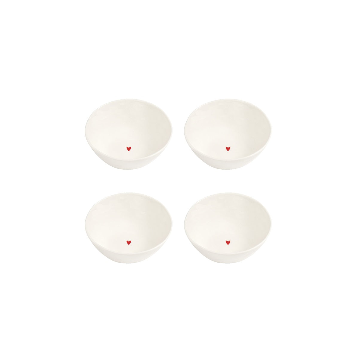 SET 4 COPPETTE D10.5X4 CUORE ROSSO
