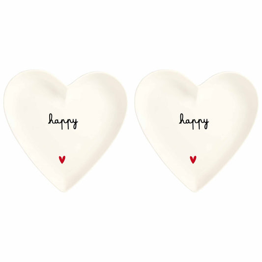 SET 2 PIATTI CUORE 18CM HAPPY