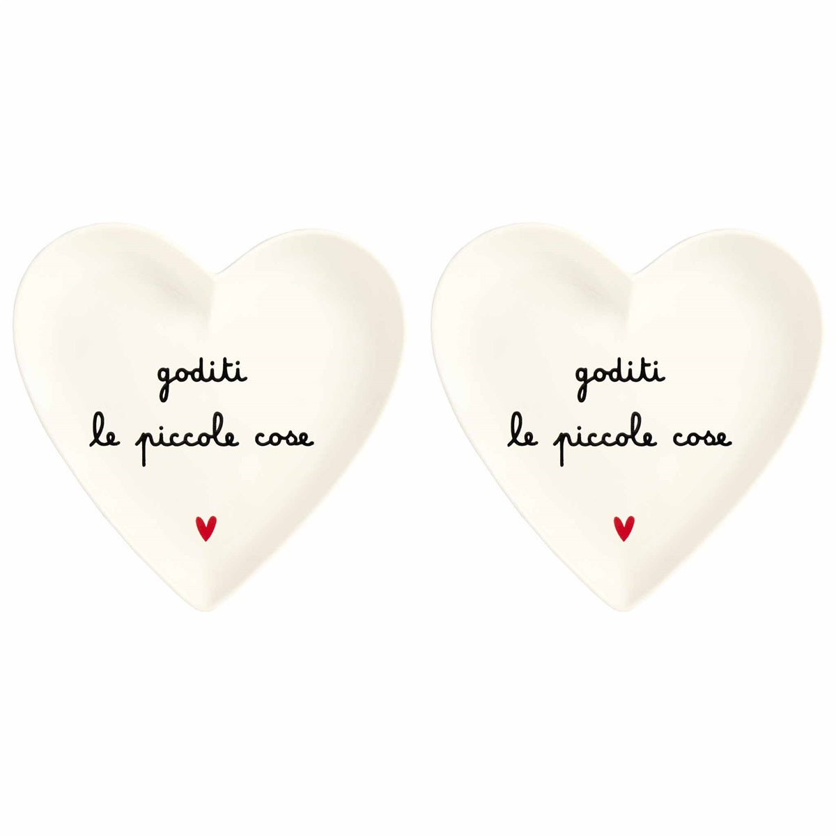 SET 2 PIATTI CUORE 18CM GODITI LE PICCOLE COSE