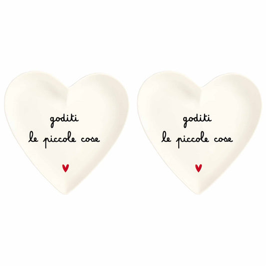SET 2 PIATTI CUORE 18CM GODITI LE PICCOLE COSE