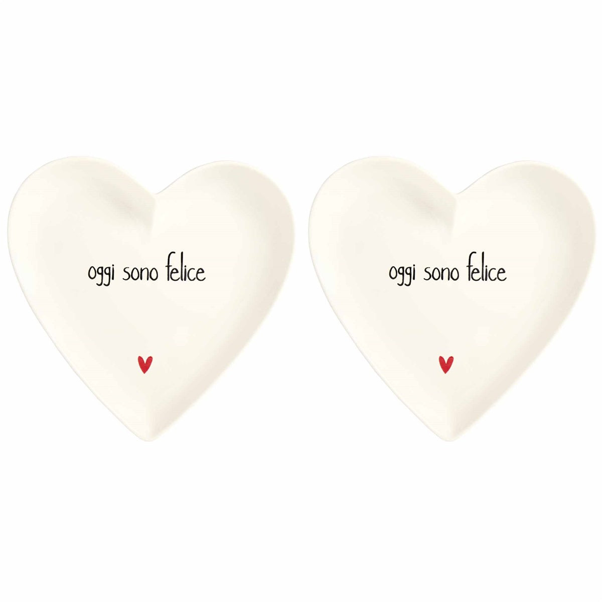 SET 2 PIATTI CUORE 18CM OGGI SONO FELICE
