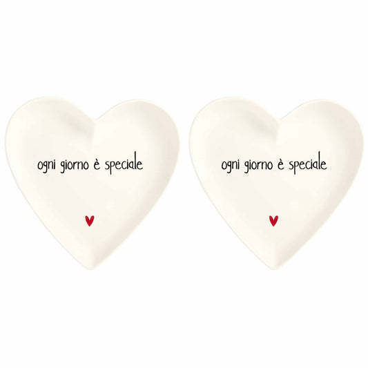 SET 2 PIATTI CUORE 18CM OGNI GIORNO E' SPECIALE