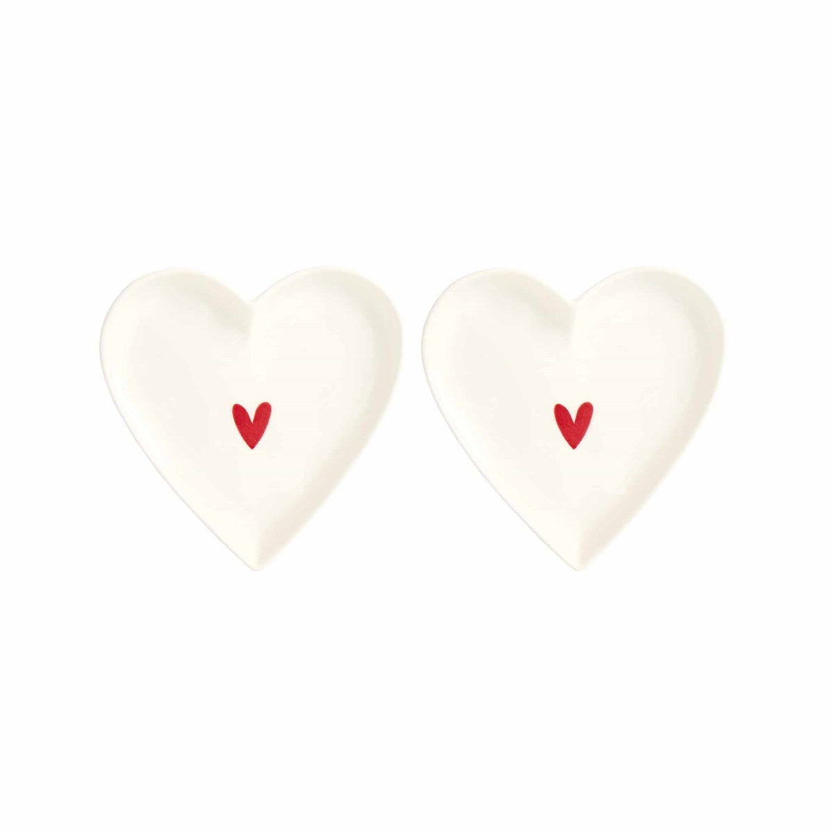 SET 2 PIATTI CUORE 12CM CUORE ROSSO