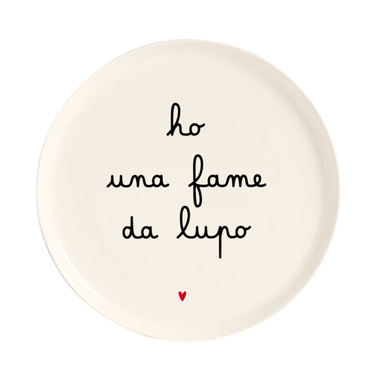 PIATTO PIZZA HO UNA FAME DA LUPO