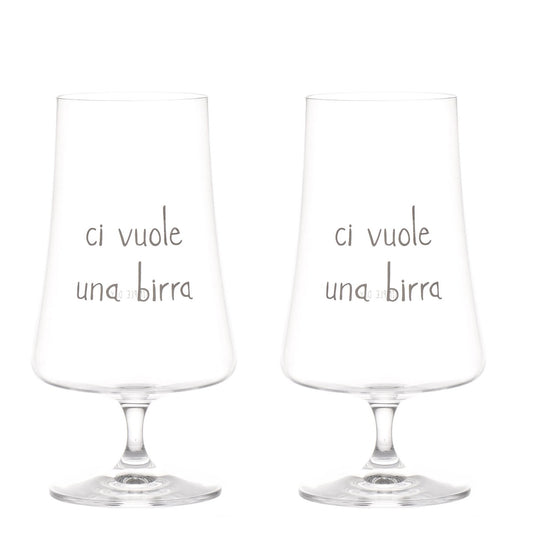 SET 2 CALICI CI VUOLE UNA BIRRA 55CL