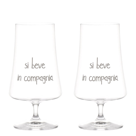 SET 2 CALICI SI BEVE IN COMPAGNIA 55CL