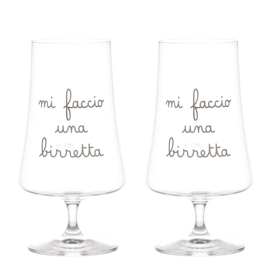 SET 2 CALICI MI FACCIO UNA BIRRETTA 55CL