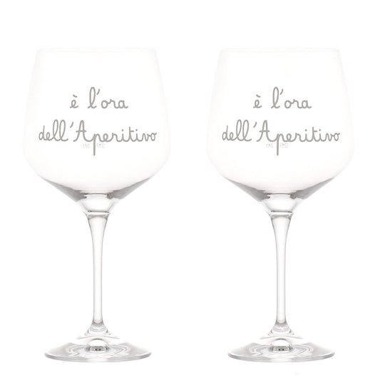 SET 2 CALICI E' L'ORA DELL'APERITIVO 82CL