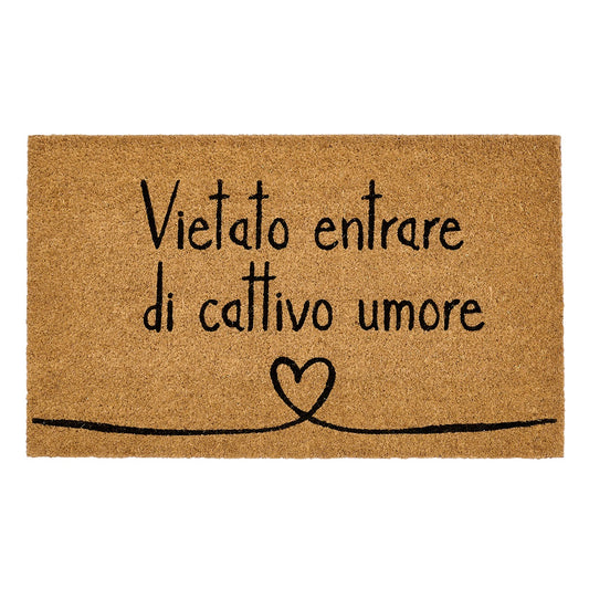 ZERBINO VIETATO ENTRARE DI CATTIVO UMORE