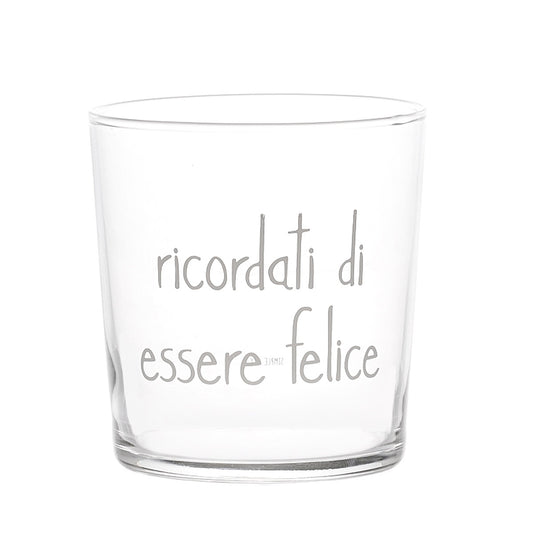BICCHIERE 35CL RICORDATI DI ESSERE FELICE