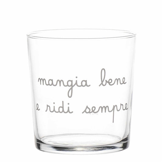 BICCHIERE 35CL MANGIA BENE E RIDI SEMPRE