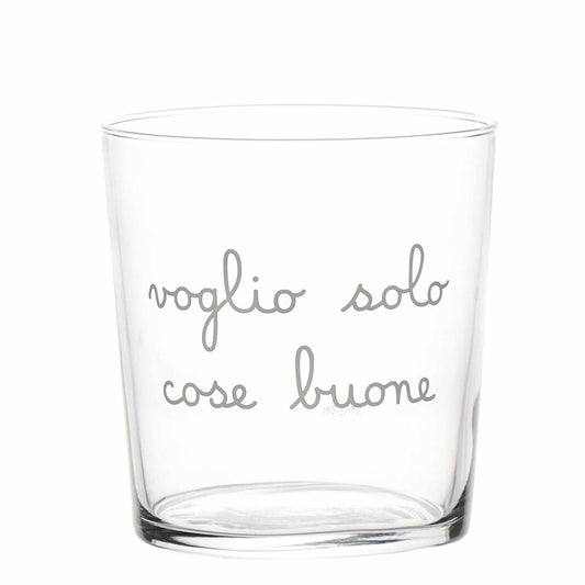 BICCHIERE 35CL VOGLIO SOLO COSE BUONE