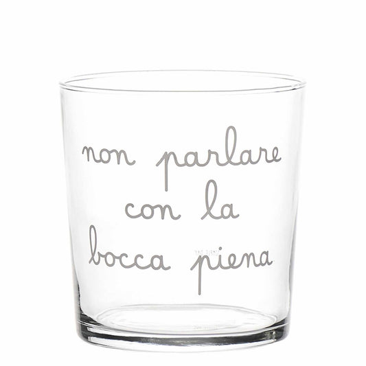 BICCHIERE 35CL NON PARLARE CON LA BOCCA PIENA