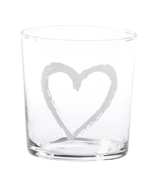 BICCHIERE CUORE GRAFFITI 37cl