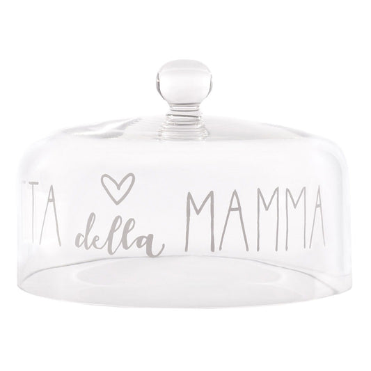 CAMPANA VETRO 28,5CM MAMMA BIANCO