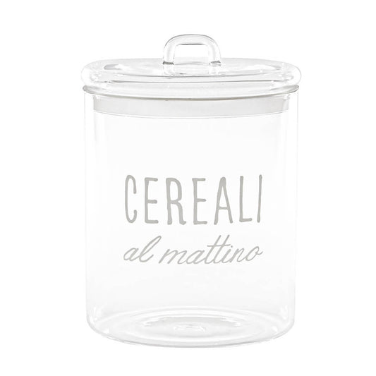 BARATTOLO IN VETRO Ø15CM CEREALI AL MATT