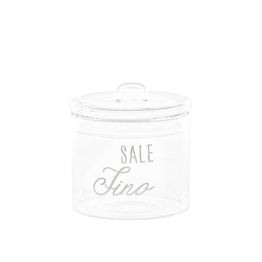 BARATTOLO IN VETRO Ø12CM SALE FINO