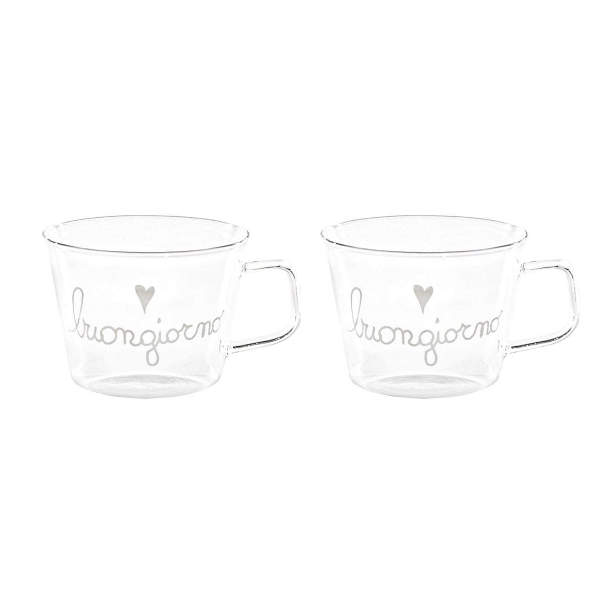 SET 2 TAZZE IN VETRO 480ML BUONGIORNO