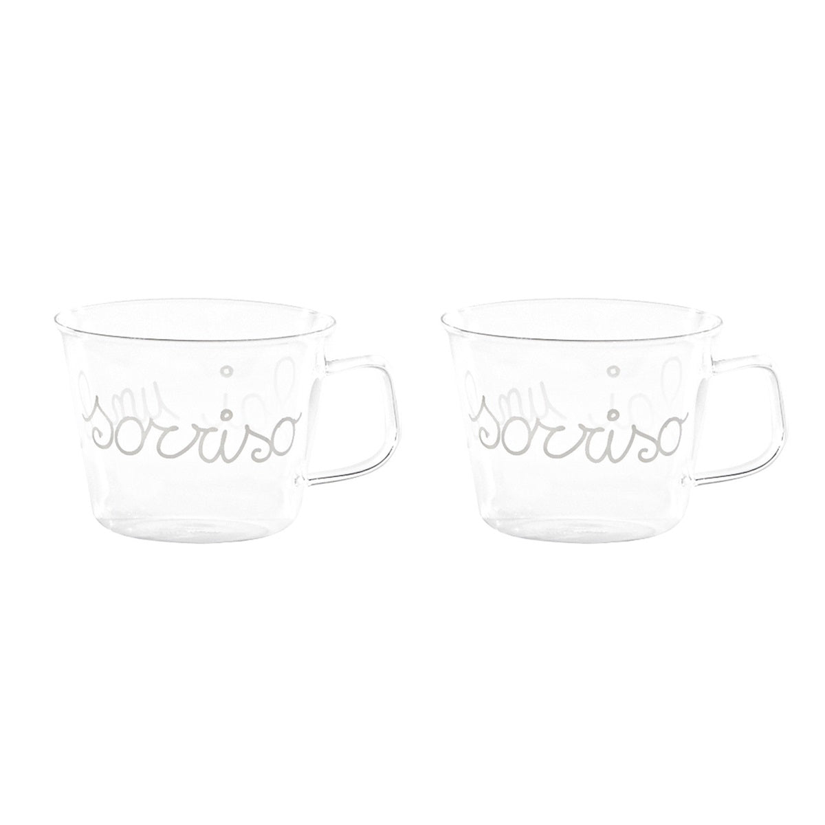 SET 2 TAZZE IN VETRO 480ML FAI UN BEL SO