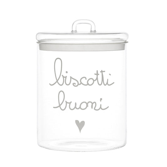 BARATTOLO IN VETRO Ø15CM BISCOTTI BUONI