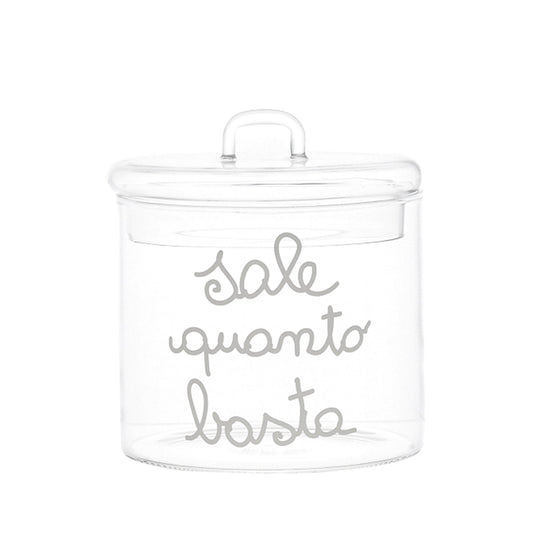 BARATTOLO IN VETRO Ø12CM SALE QUANTO BAS